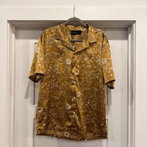 Abercrombie & Fitch Gold Floral Men's Shirt